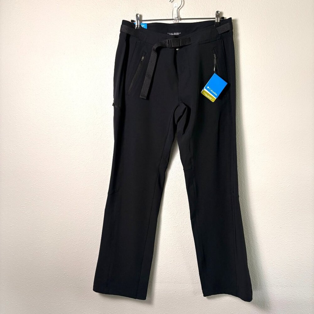 Columbia Maxtrail Pant Womens L Black Omni Shield Buckle AL8122 Hike Outdoor NWT